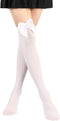 SATINIOR Satin Bow Stockings Women Opaque Thigh High Stockings Over Knee Long Stockings...